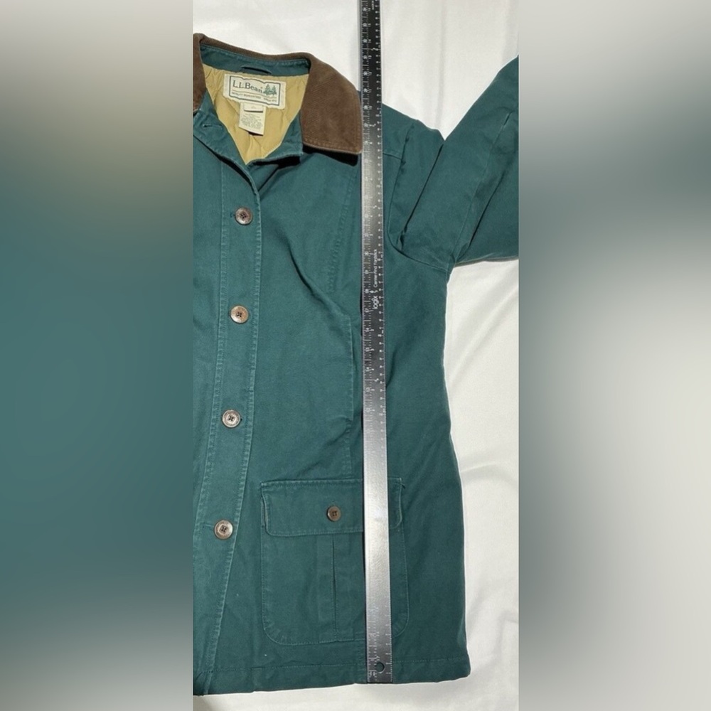 Women’s LL bean Adirondack Chore Barn Coat Jacket Size Small Teal w/Thinsulate - Picture 5 of 6